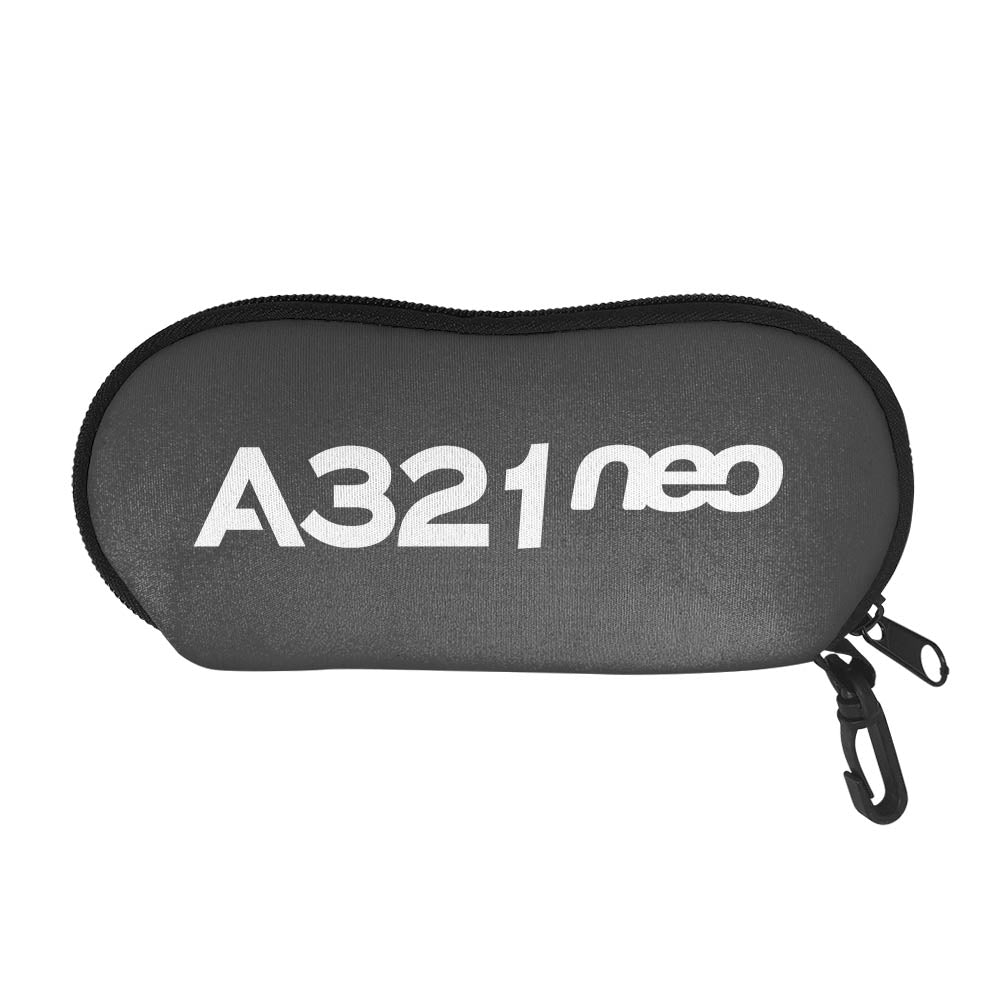 A321neo & Text Designed Glasses Bag