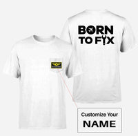 Thumbnail for Born To Fix Airplanes Designed Pocket T-Shirts