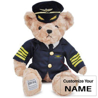 Thumbnail for Custom Name (Badge 3) Captain Pilot & Cabin Crew Teddy Bear & Dolls