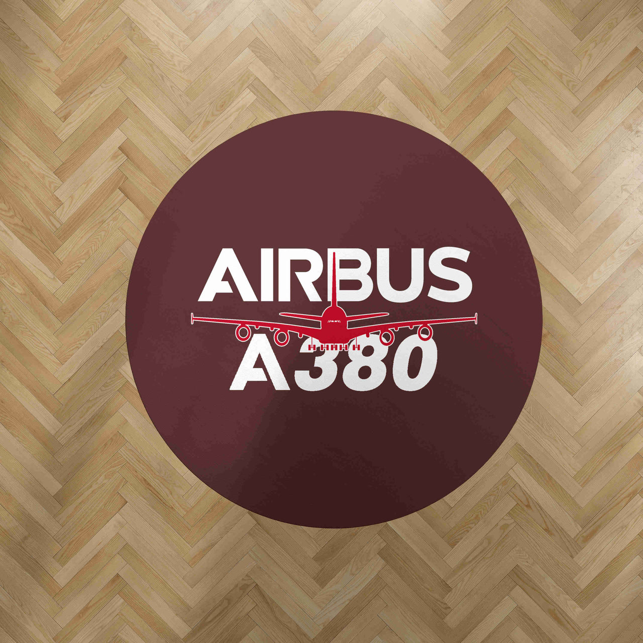 Amazing Airbus A380 Designed Carpet & Floor Mats (Round)