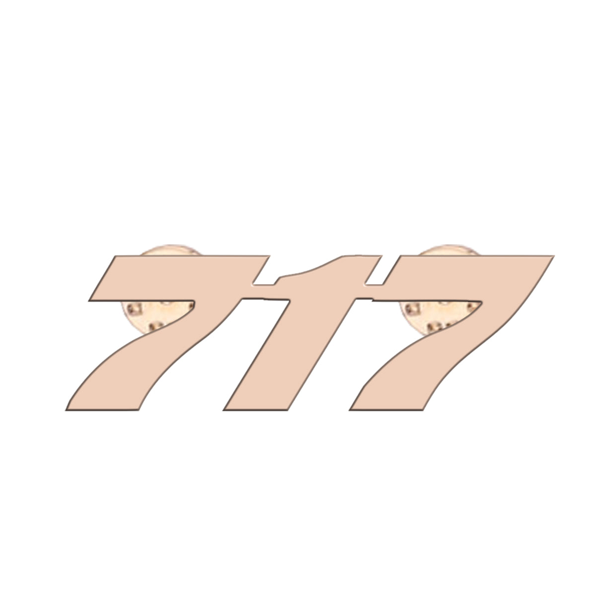 717 Flat Text Designed Hollow Pins