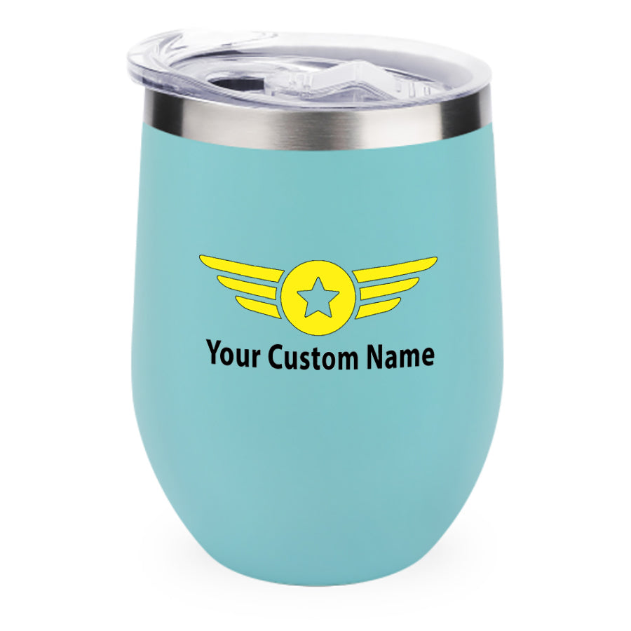 Custom Name (Badge 4) Designed 12oz Egg Cups