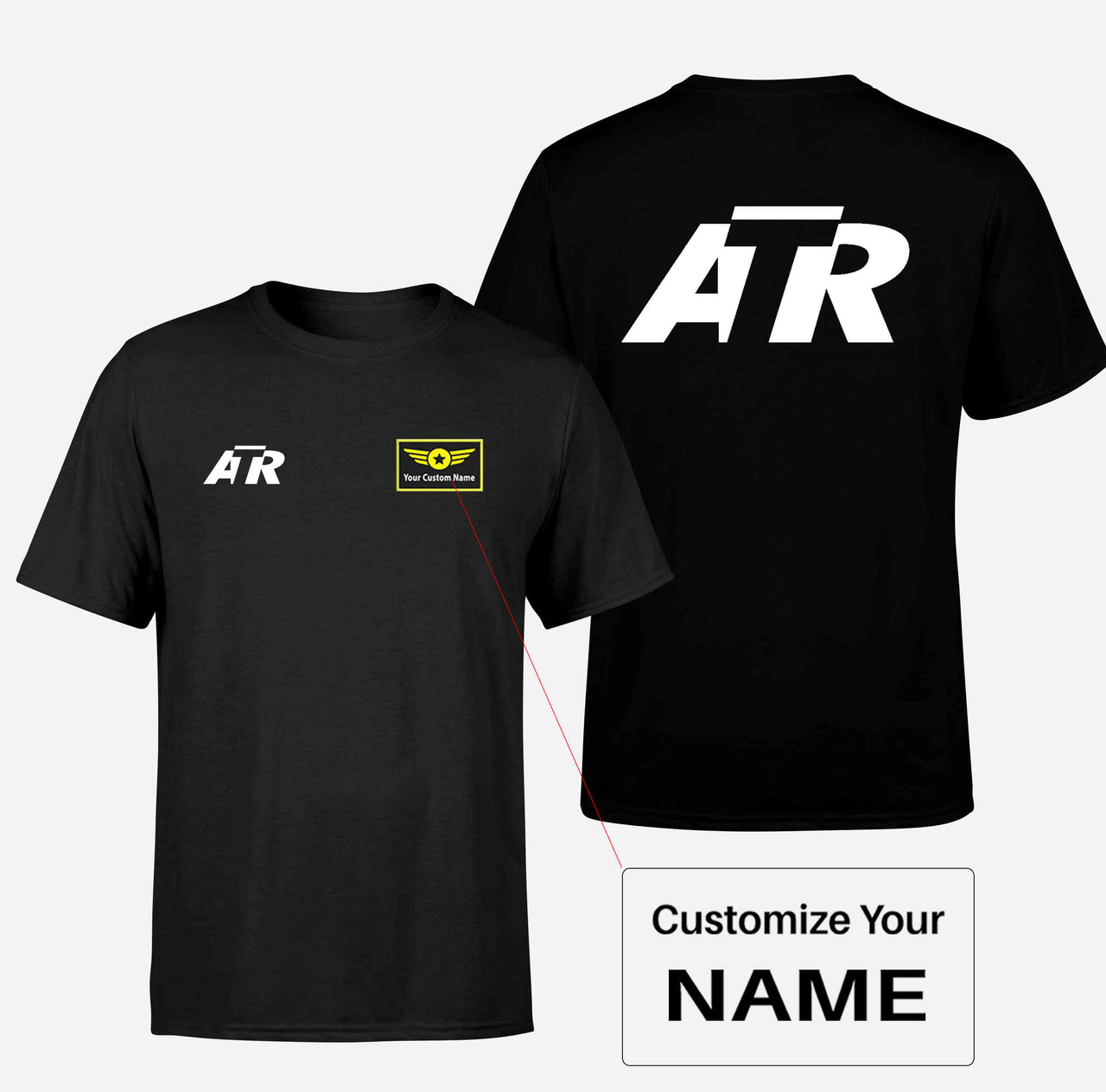 ATR & Text Double-Side T-Shirts