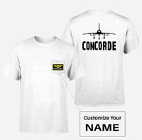 Thumbnail for Concorde & Plane Designed Pocket T-Shirts