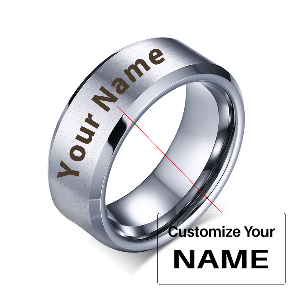 Your Custom Design & Image & Logo & Text Design  Men's Pure Tungsten Gold Ring