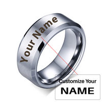 Thumbnail for Your Custom Design & Image & Logo & Text Design  Men's Pure Tungsten Gold Ring