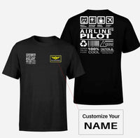 Thumbnail for Airline Pilot Label Double-Side T-Shirts