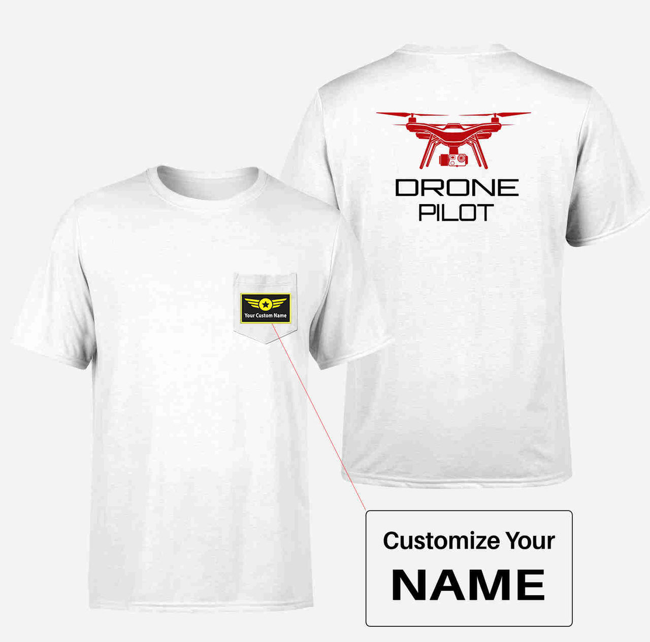 Drone Pilot Designed Pocket T-Shirts