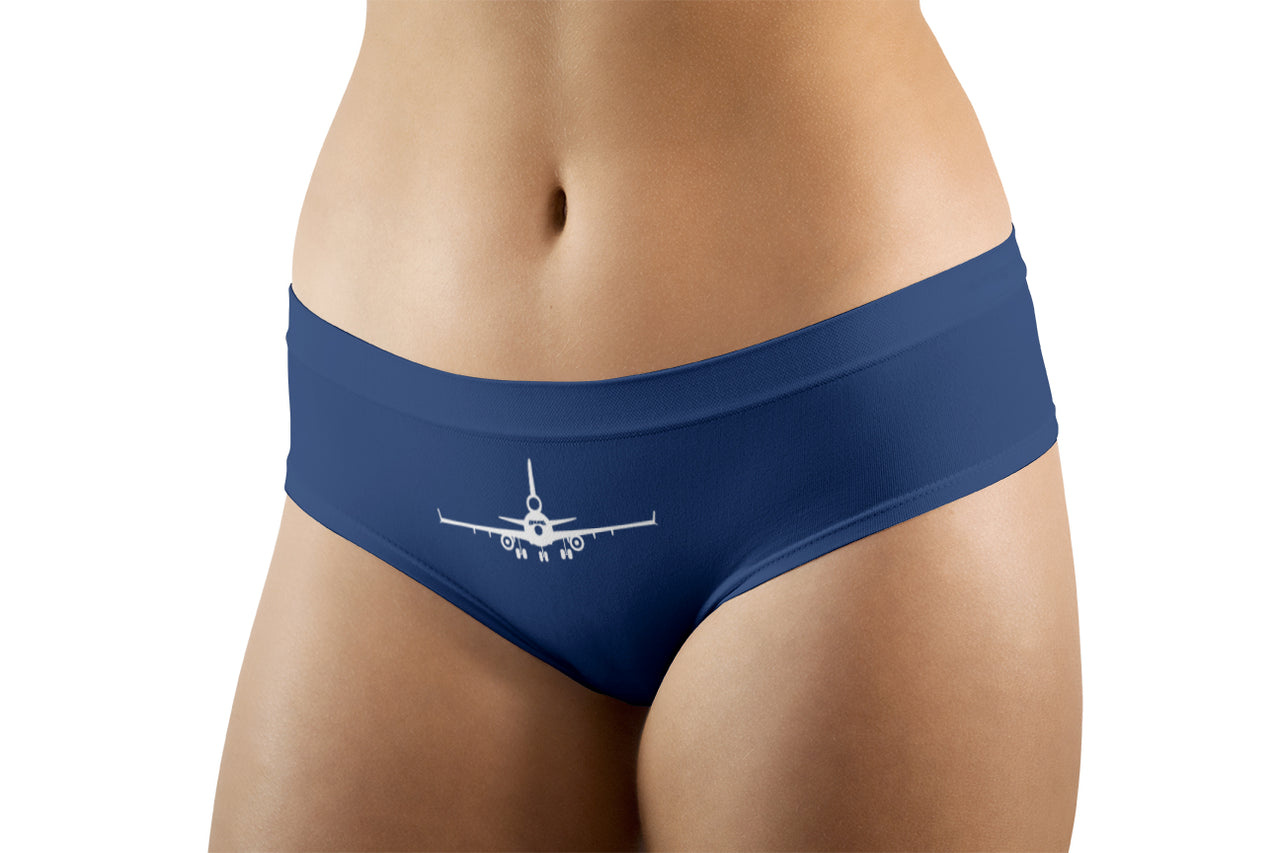 McDonnell Douglas MD-11 Silhouette Plane Designed Women Panties & Shorts