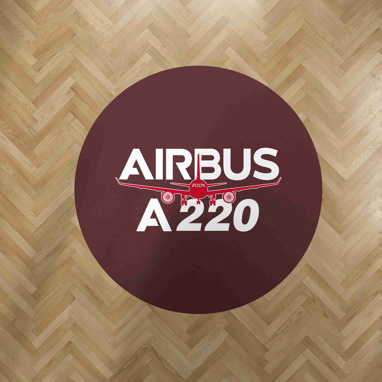 Amazing Airbus A220 Designed Carpet & Floor Mats (Round)