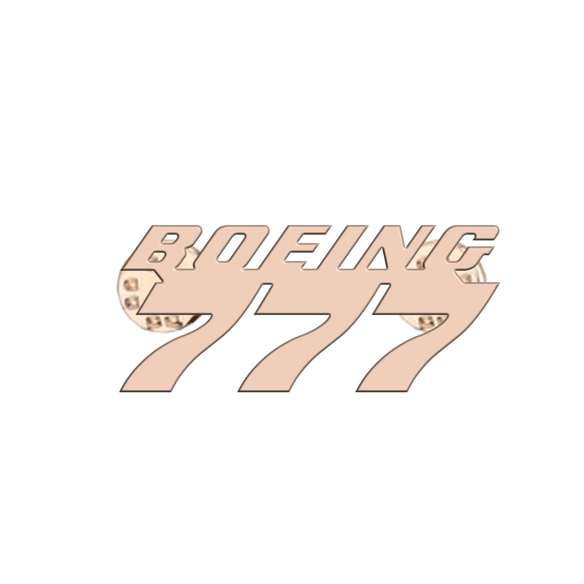 Boeing 777 & Text Designed Hollow Pins