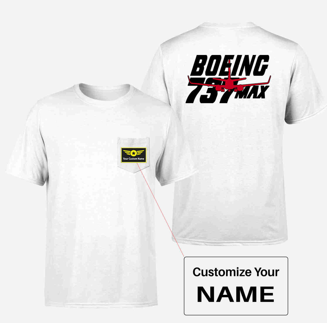 Amazing 737 Max Designed Pocket T-Shirts