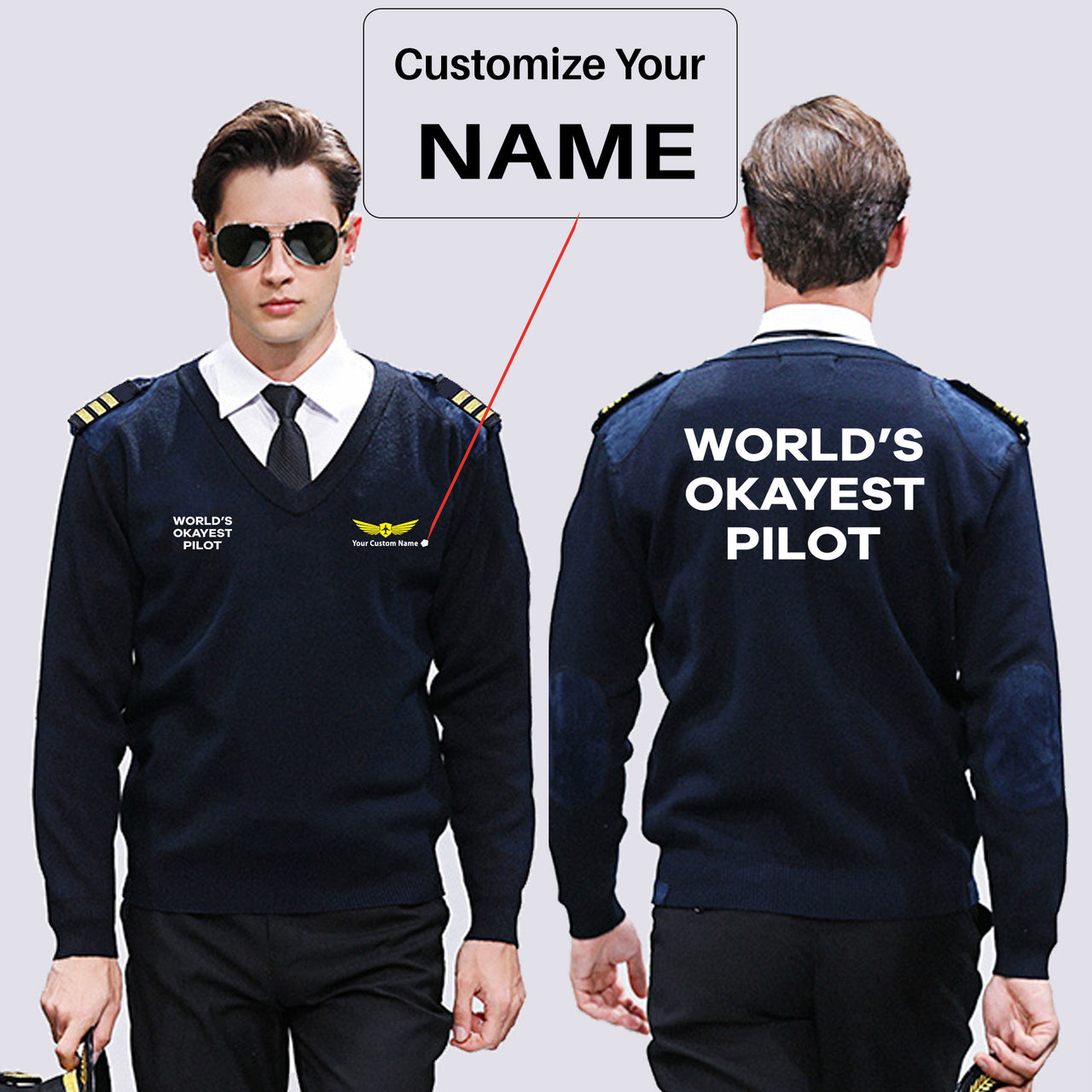 World's Okayest Pilot Designed Wool Pilot Sweaters