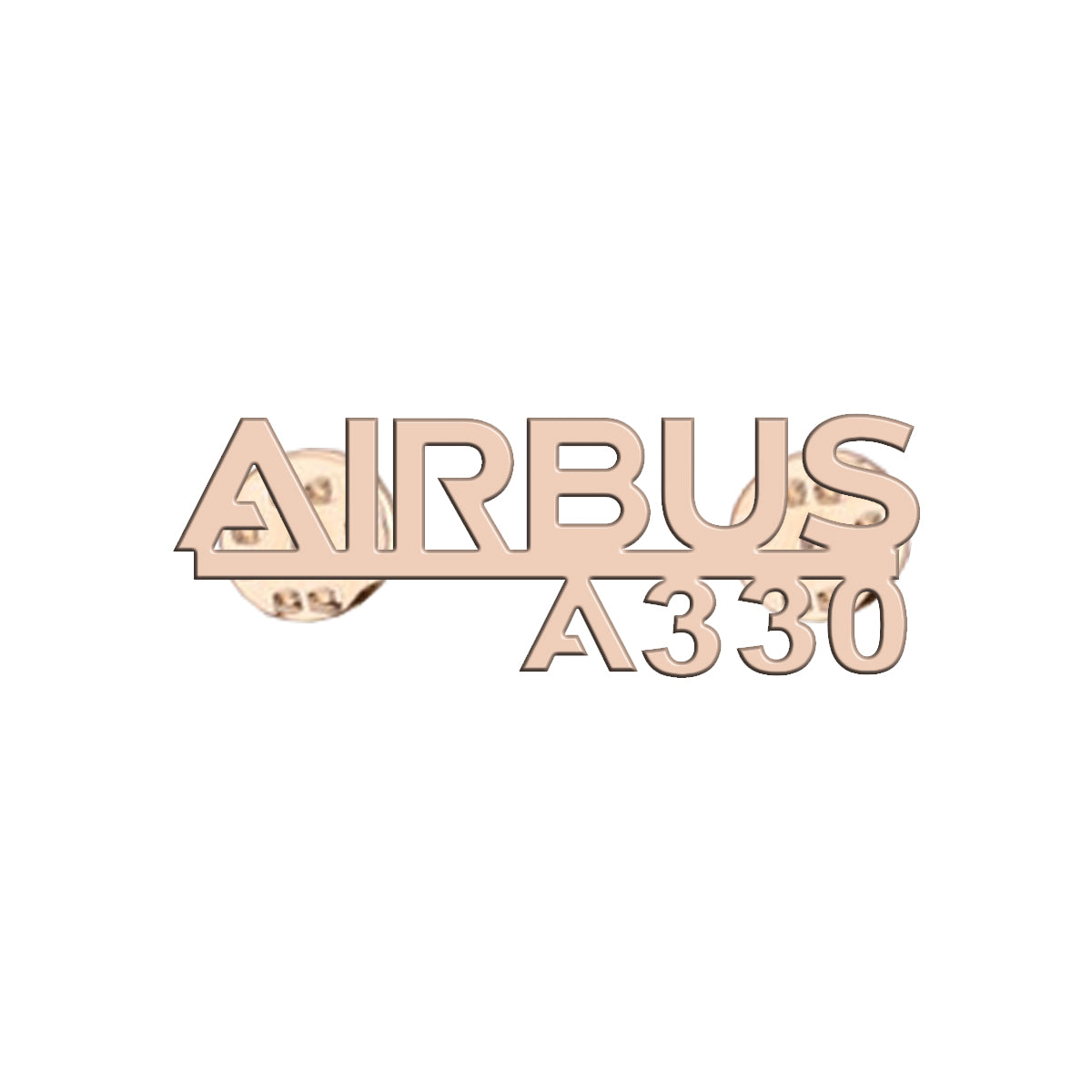 Airbus A330 & Text Designed Hollow Pins