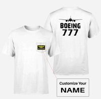 Thumbnail for Boeing 777 & Plane Designed Pocket T-Shirts