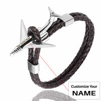 Thumbnail for Super Cool Airplane Designed Leather Bracelets