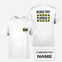 Thumbnail for Blood Type AVGAS Designed Pocket T-Shirts