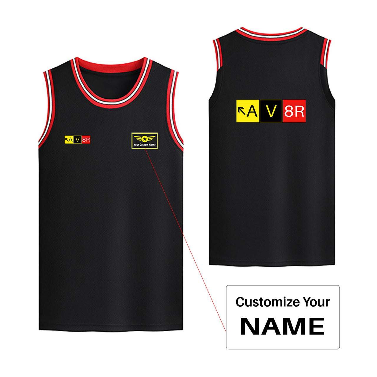 AV8R Designed Basketball Style Sports Tank Tops