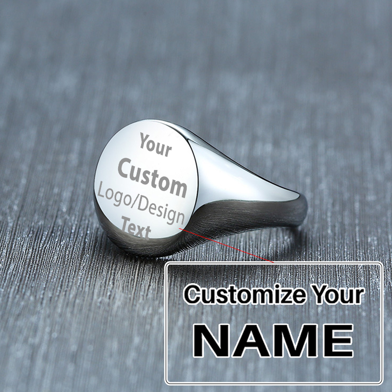 Your Custom Design & Image & Logo & Text Design  14MM Stainless Steel Smooth Ring (1)