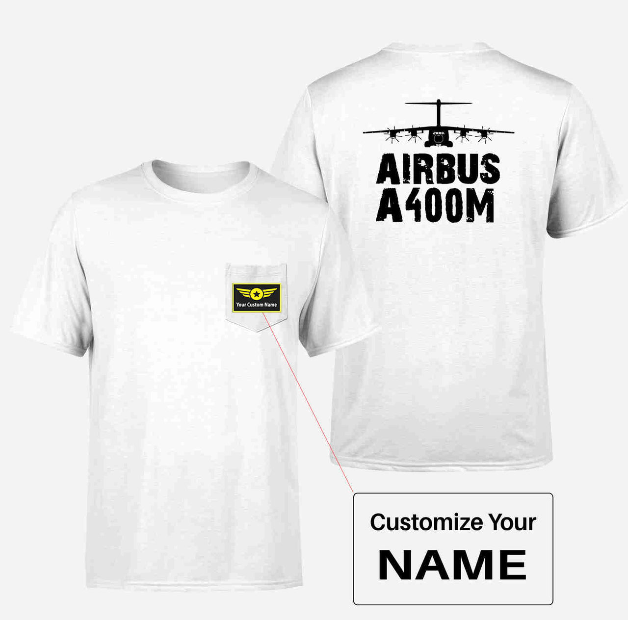 Airbus A400M & Plane Designed Pocket T-Shirts