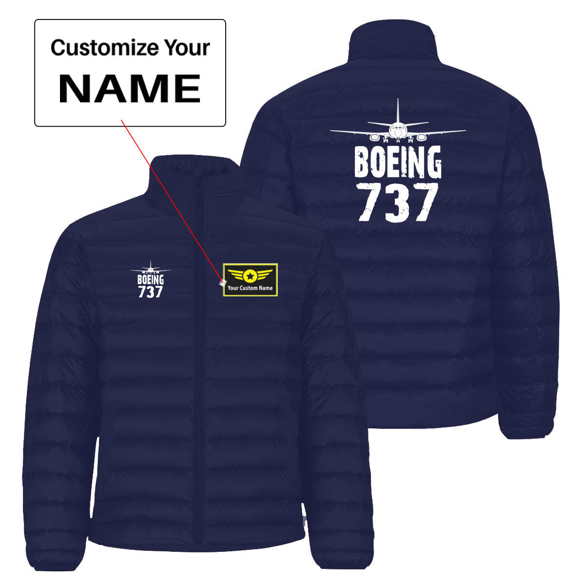 Boeing 737 & Plane Designed Padded Jackets