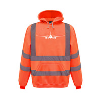 Thumbnail for Airbus A350 Silhouette Designed Reflective Hoodies