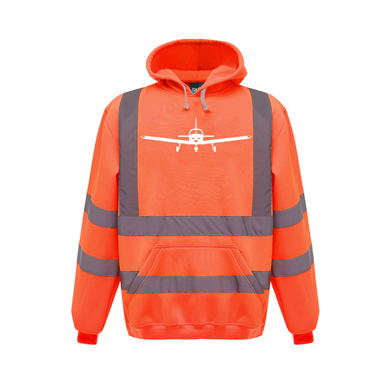 Piper PA28 Silhouette Plane Designed Reflective Hoodies