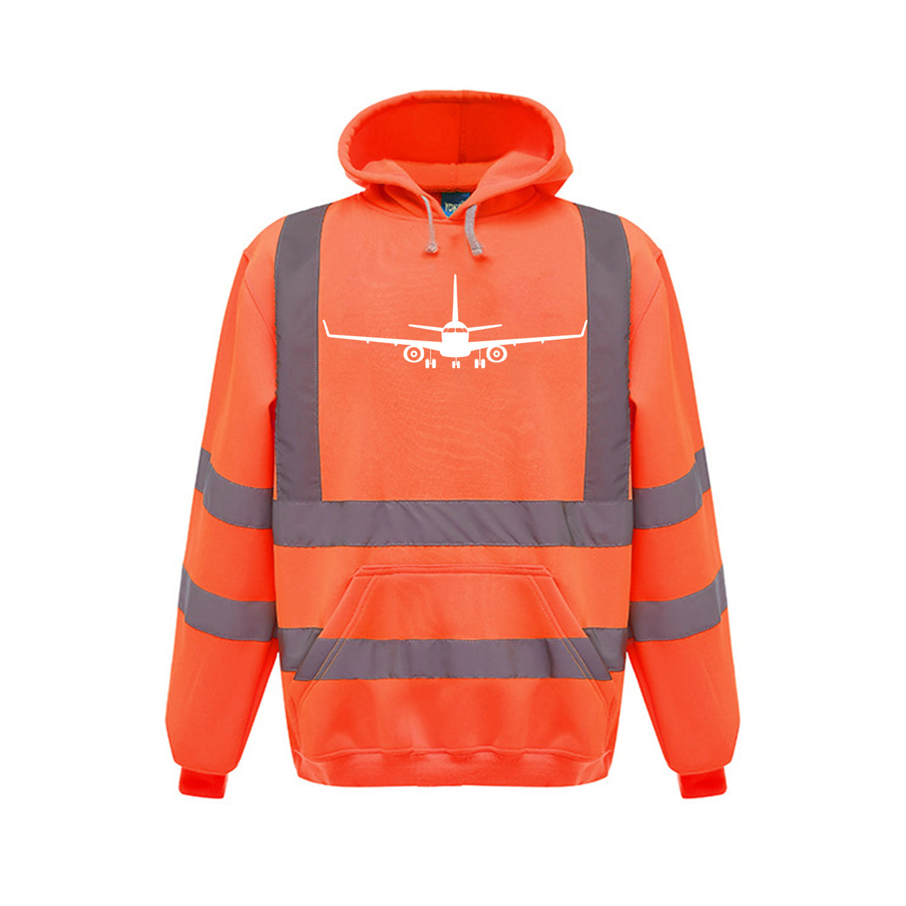 Embraer E-190 Silhouette Plane Designed Reflective Hoodies