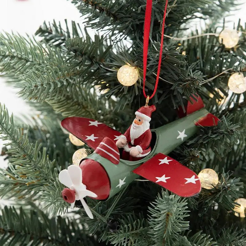 Airplane  Didiseaon for Christmas Tree Ornaments Claus Ornaments