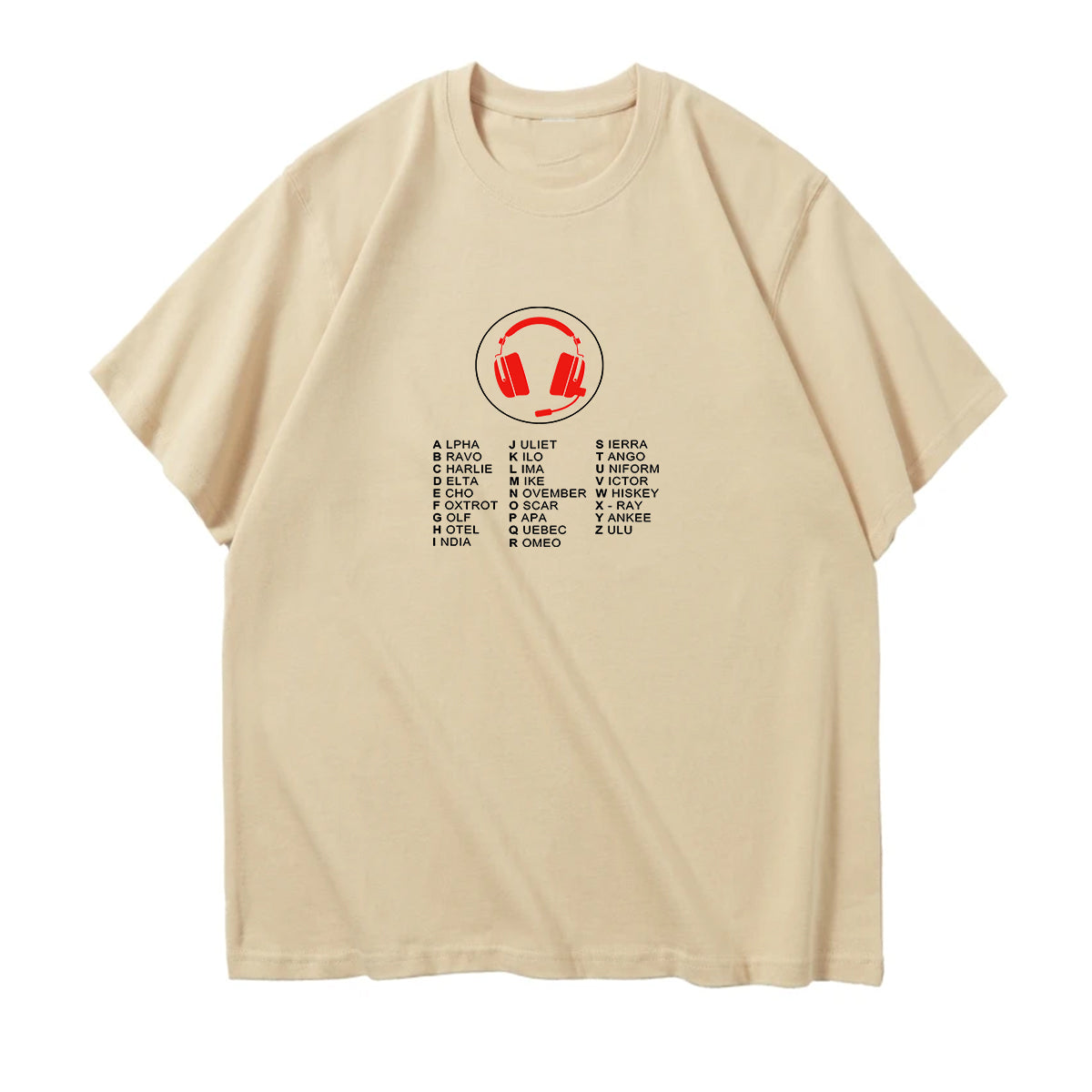 Aviation Alphabet 3 Designed Relax Fit T-Shirts