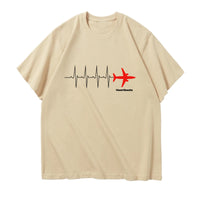 Thumbnail for Aviation Heartbeats Designed Relax Fit T-Shirts