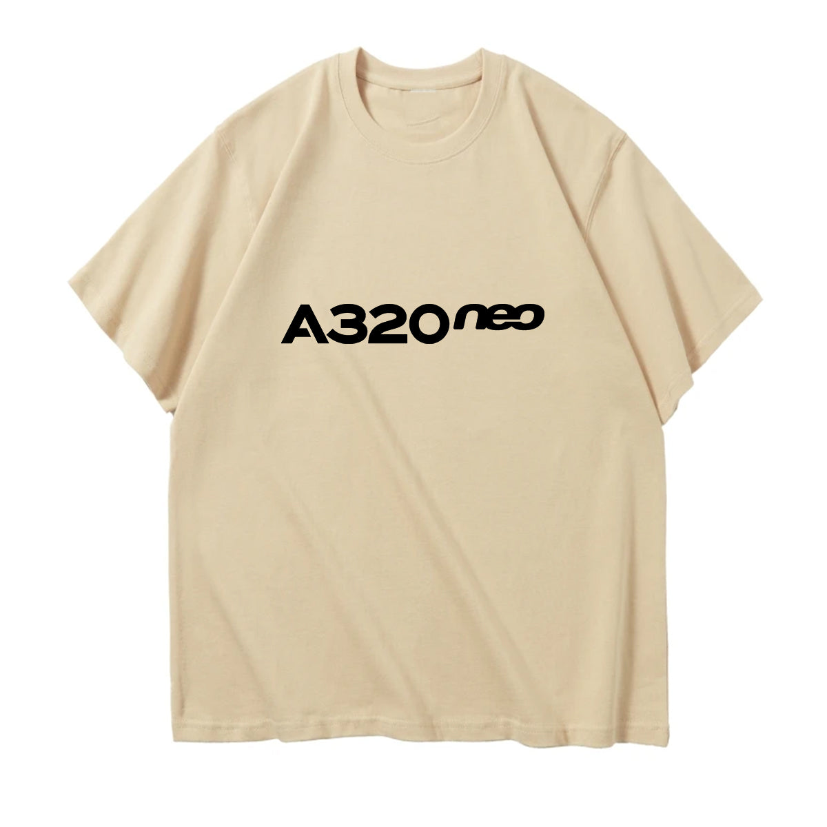 A320neo & Text Designed Relax Fit T-Shirts