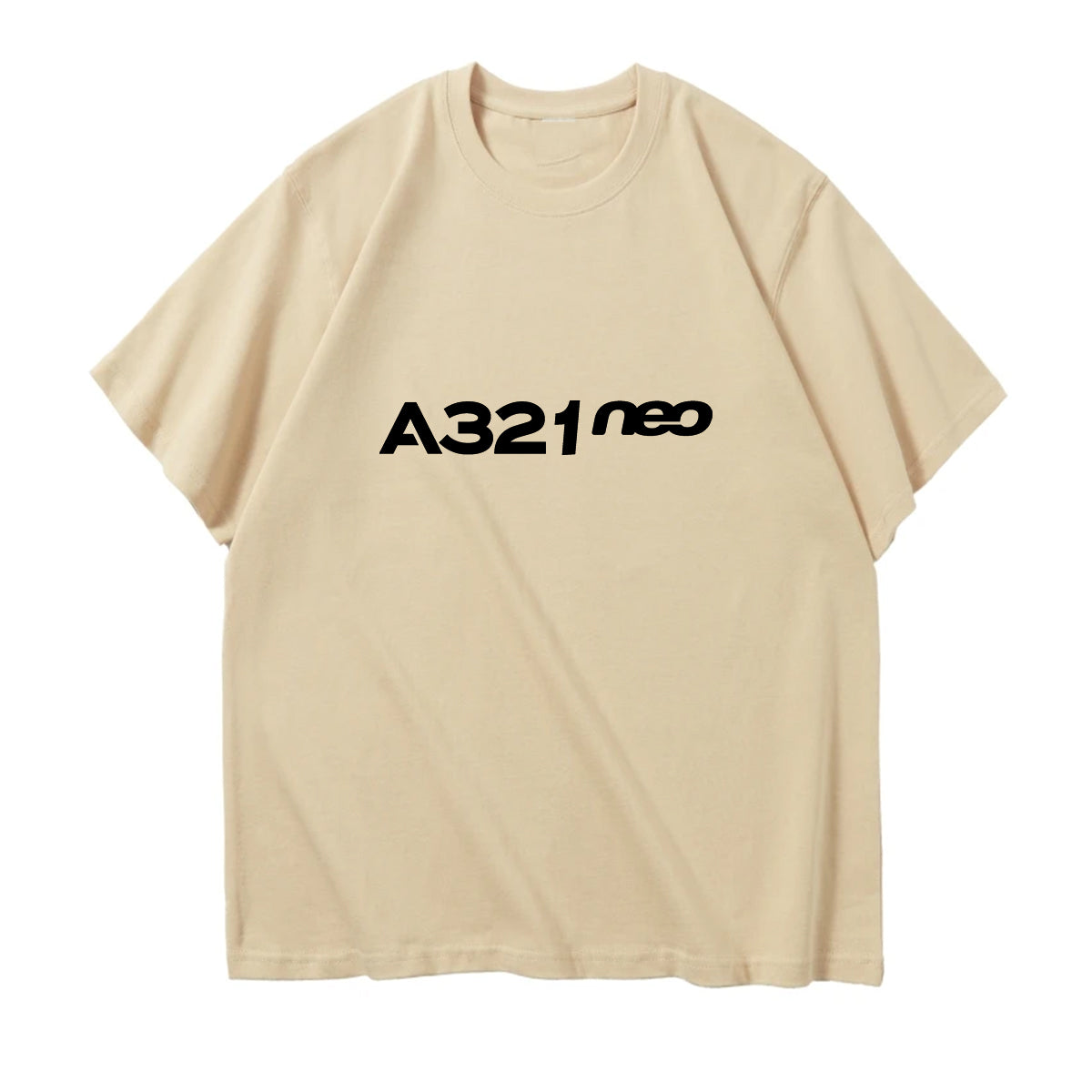 A321neo & Text Designed Relax Fit T-Shirts