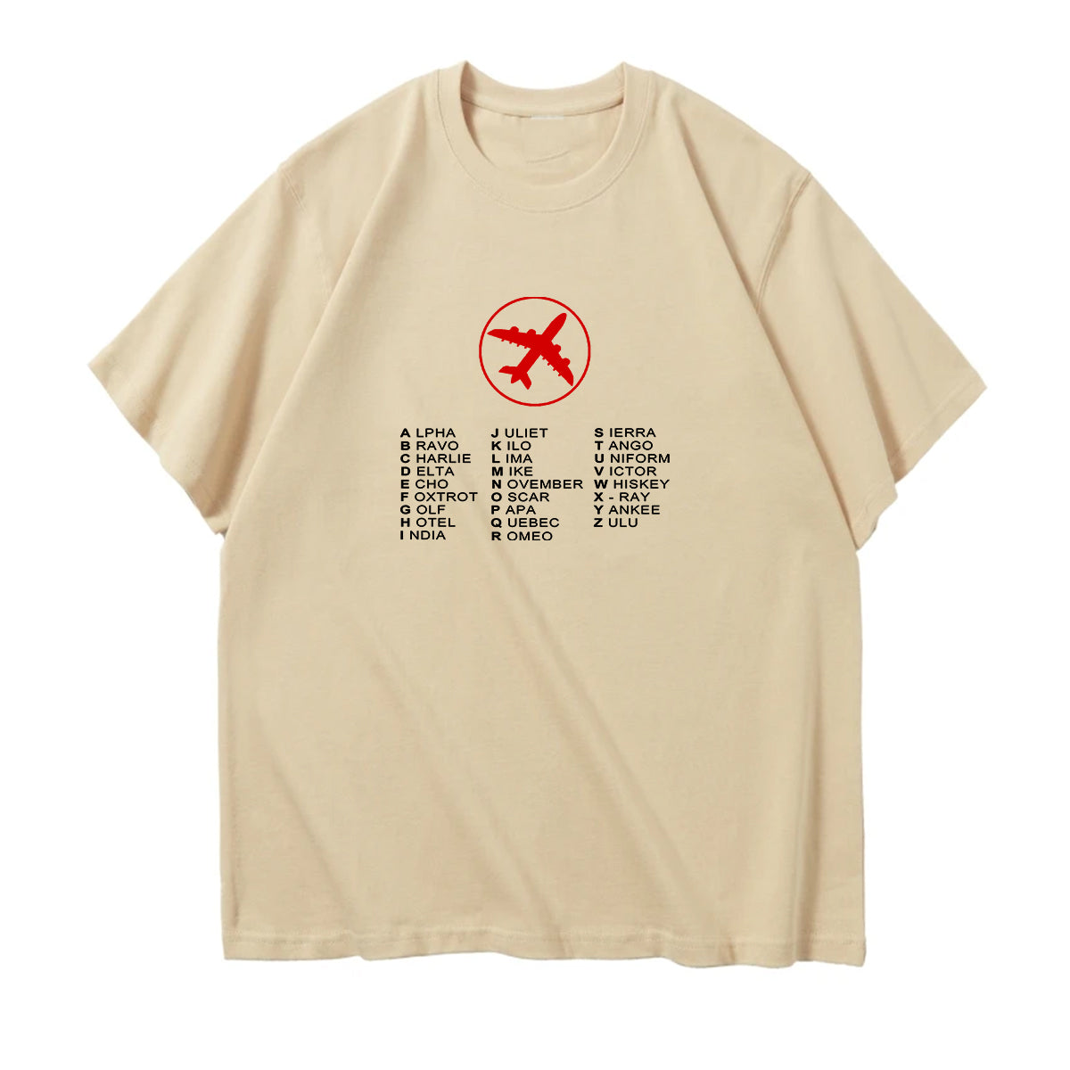 Aviation Alphabet 2 Designed Relax Fit T-Shirts