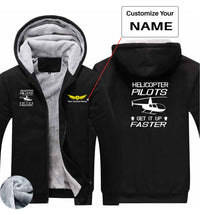 Thumbnail for Helicopter Pilots Get It Up Faster Designed Zipped Sweatshirts