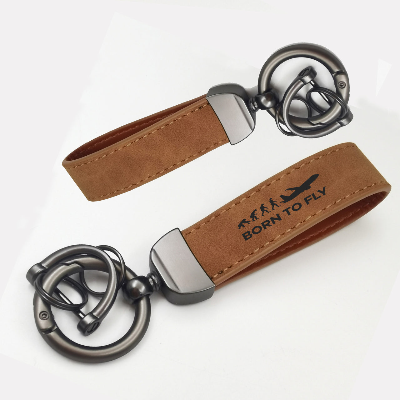 Born To Fly Design Horseshoe Buckle Key Chains