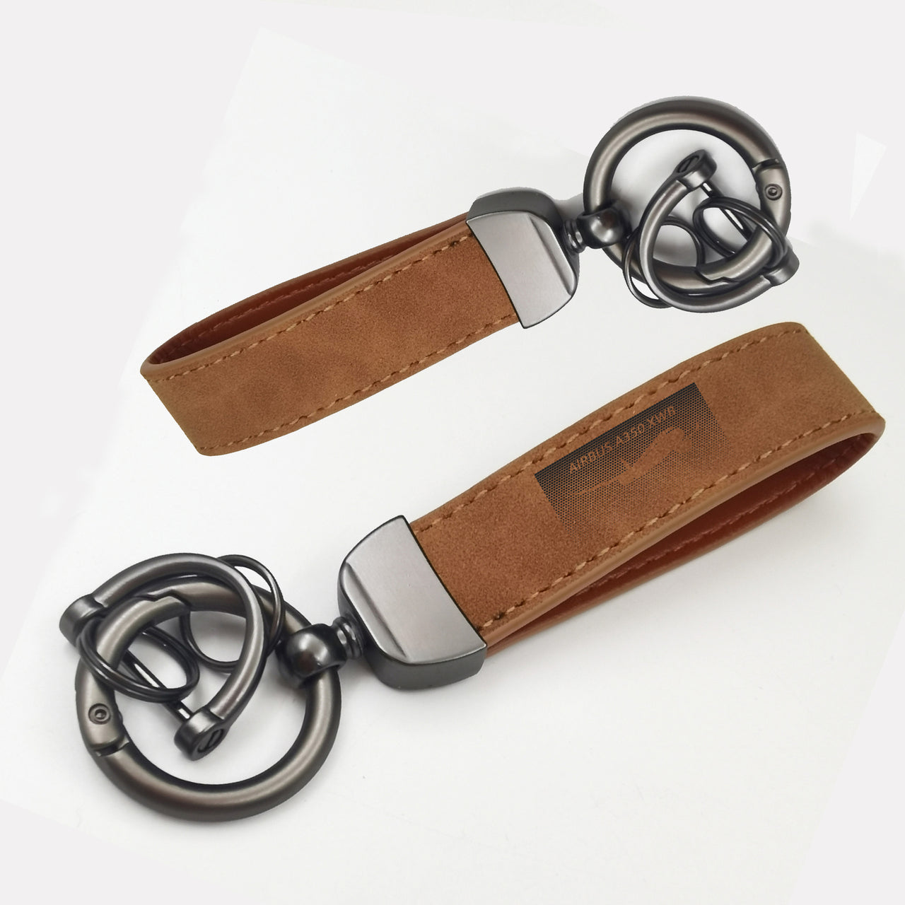 Airbus A350XWB & Dots Design Horseshoe Buckle Key Chains