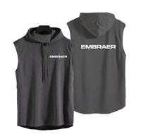 Thumbnail for Embraer & Text Designed Hooded Tank Tops