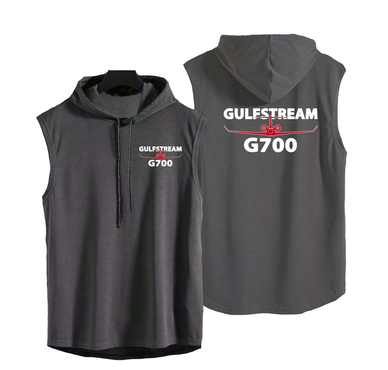 Amazing Gulfstream G700 Designed Hooded Tank Tops