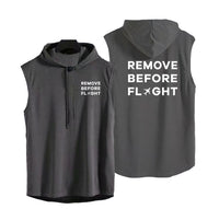 Thumbnail for Remove Before Flight Designed Hooded Tank Tops