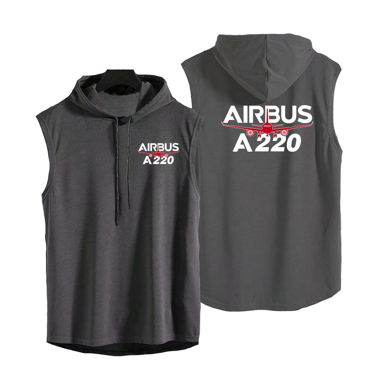 Amazing Airbus A220 Designed Hooded Tank Tops