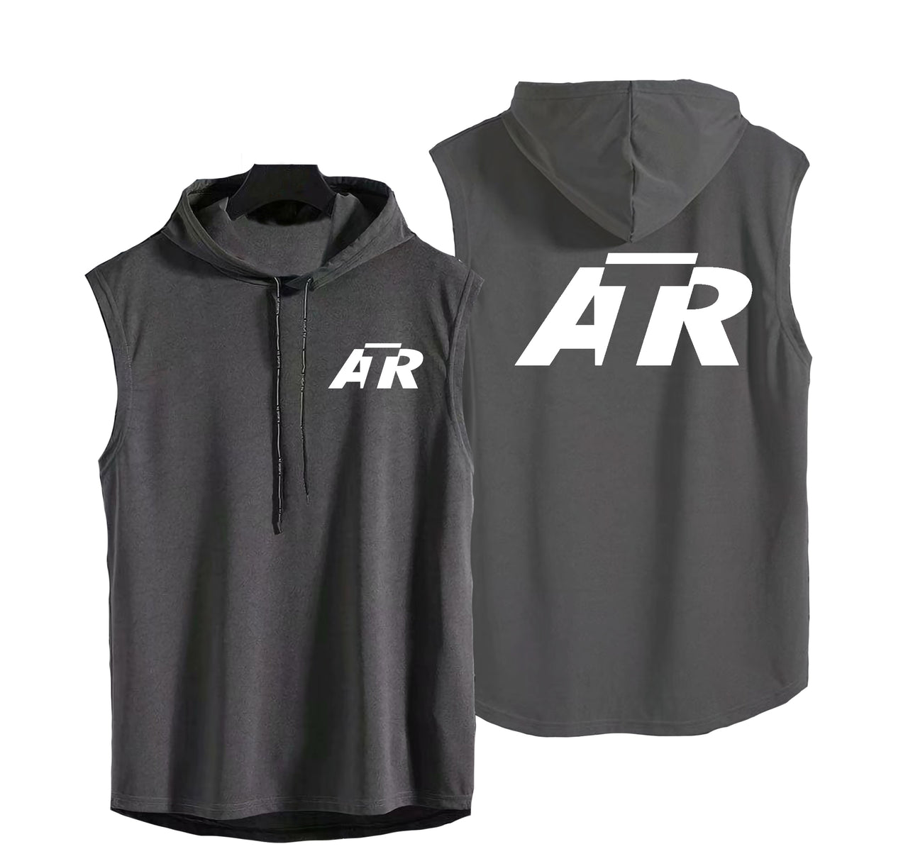 ATR & Text Designed Hooded Tank Tops