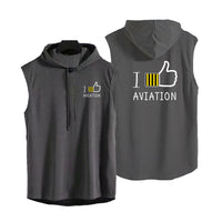 Thumbnail for I Like Aviation Designed Hooded Tank Tops