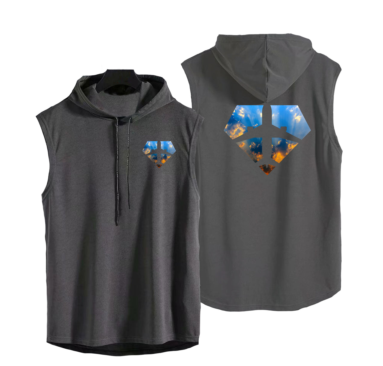 Supermen of The Skies (Sunrise) Designed Hooded Tank Tops