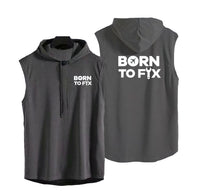 Thumbnail for Born To Fix Airplanes Designed Hooded Tank Tops