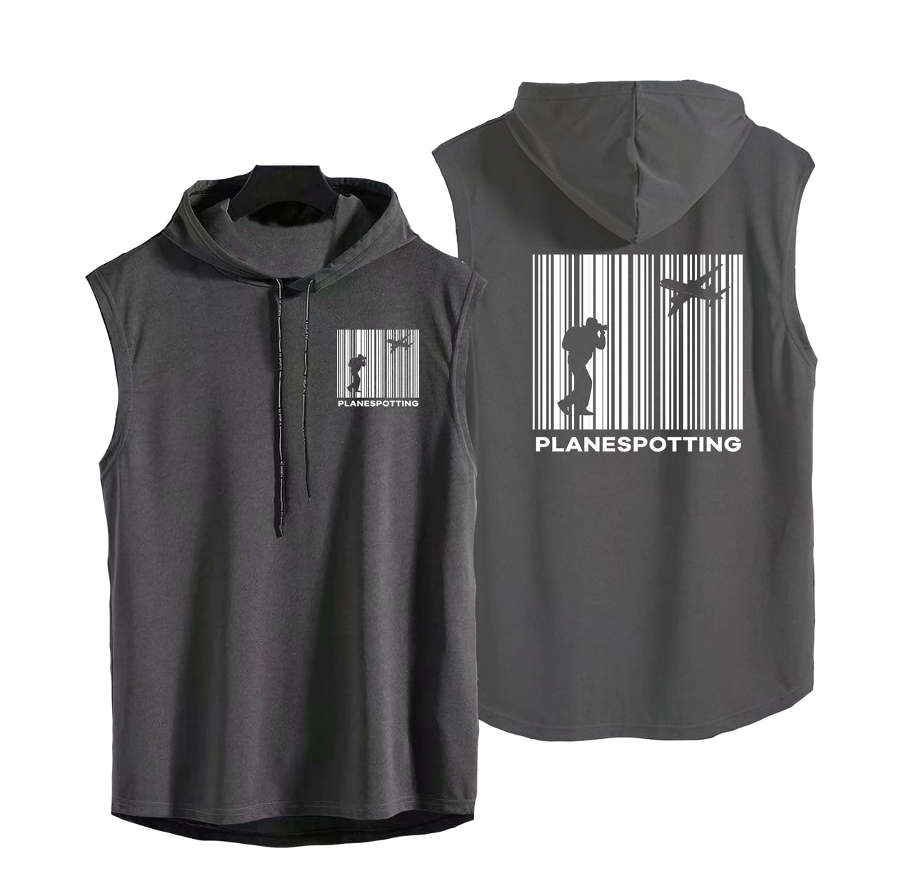 Planespotting Designed Hooded Tank Tops