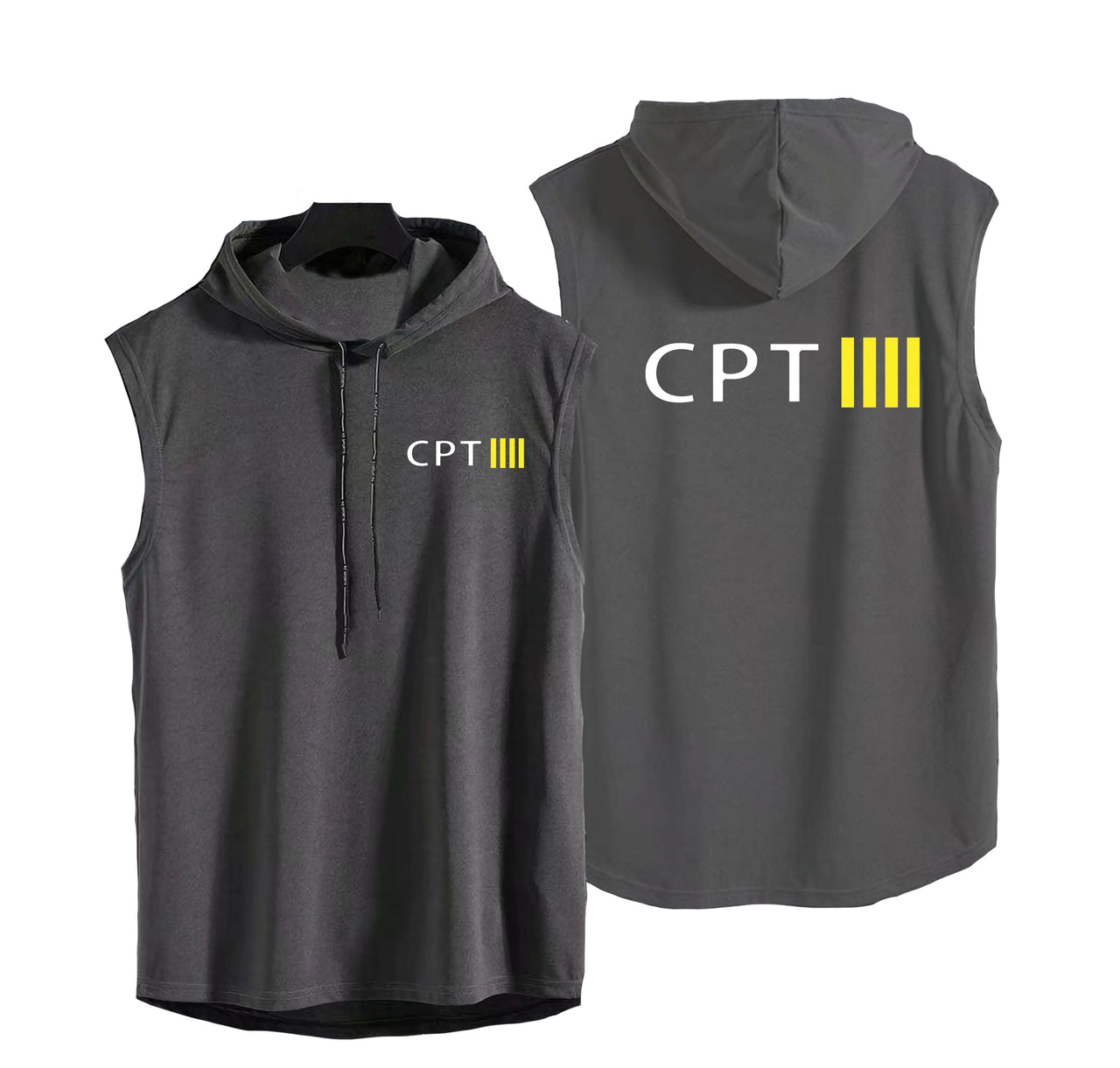 CPT & 4 Lines Designed Hooded Tank Tops