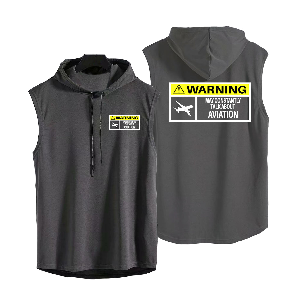 Warning May Constantly Talk About Aviation Designed Hooded Tank Tops