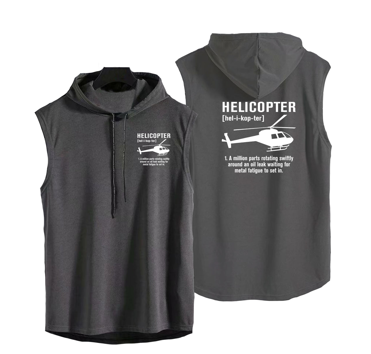 Helicopter [Noun] Designed Hooded Tank Tops