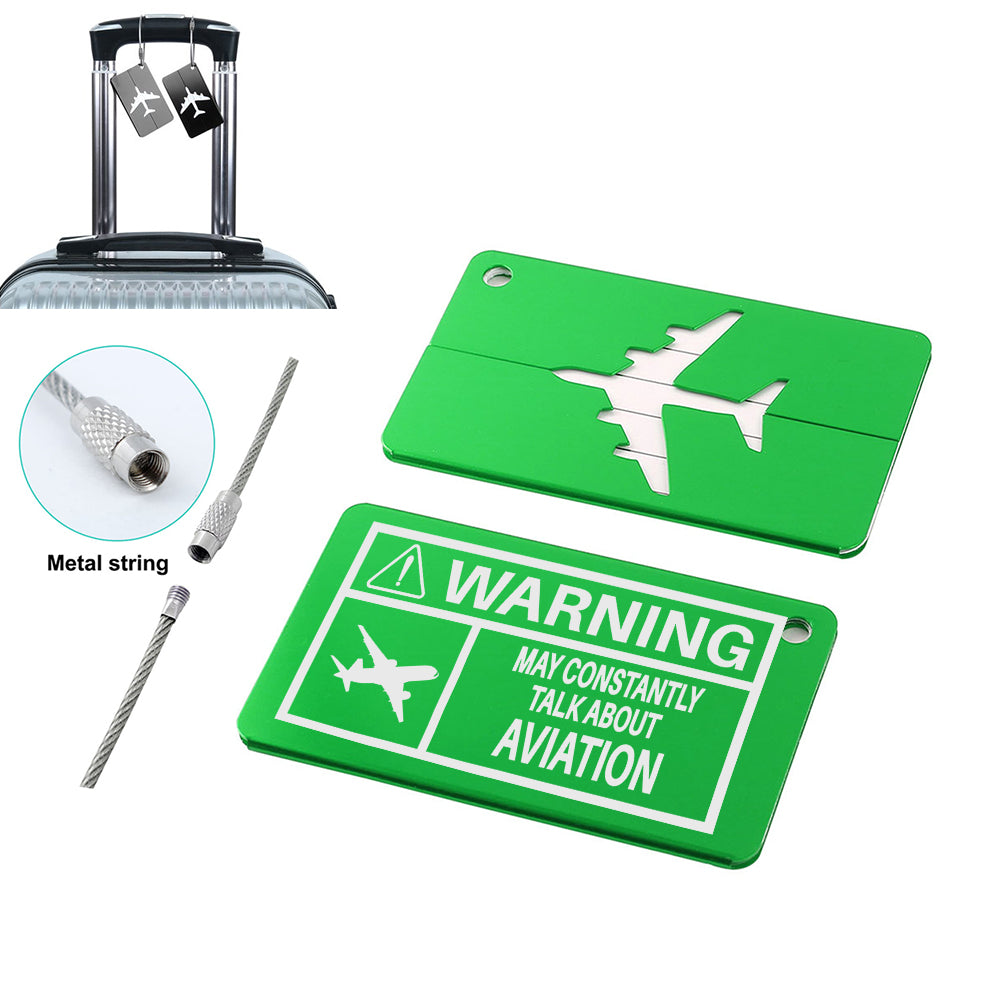 Warning May Constantly Talk About Aviation Designed Aluminum Luggage Tags